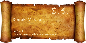 Dömök Viktor névjegykártya