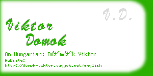 viktor domok business card